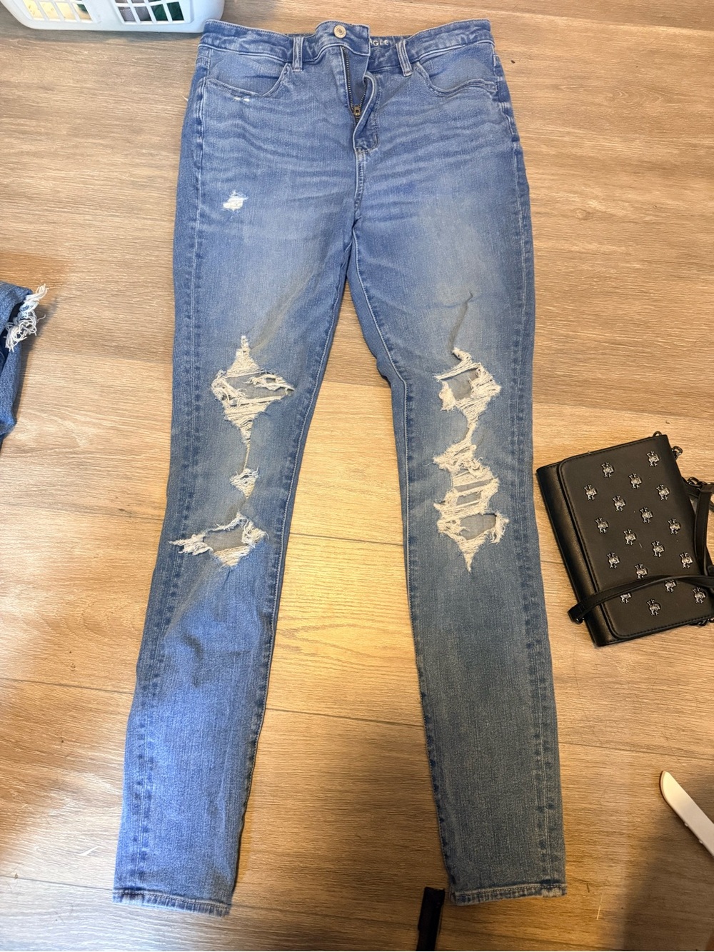 Women's Distressed Skinny Jeans extra LONG
